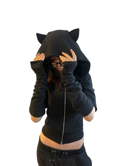 Bat hoodie (black)