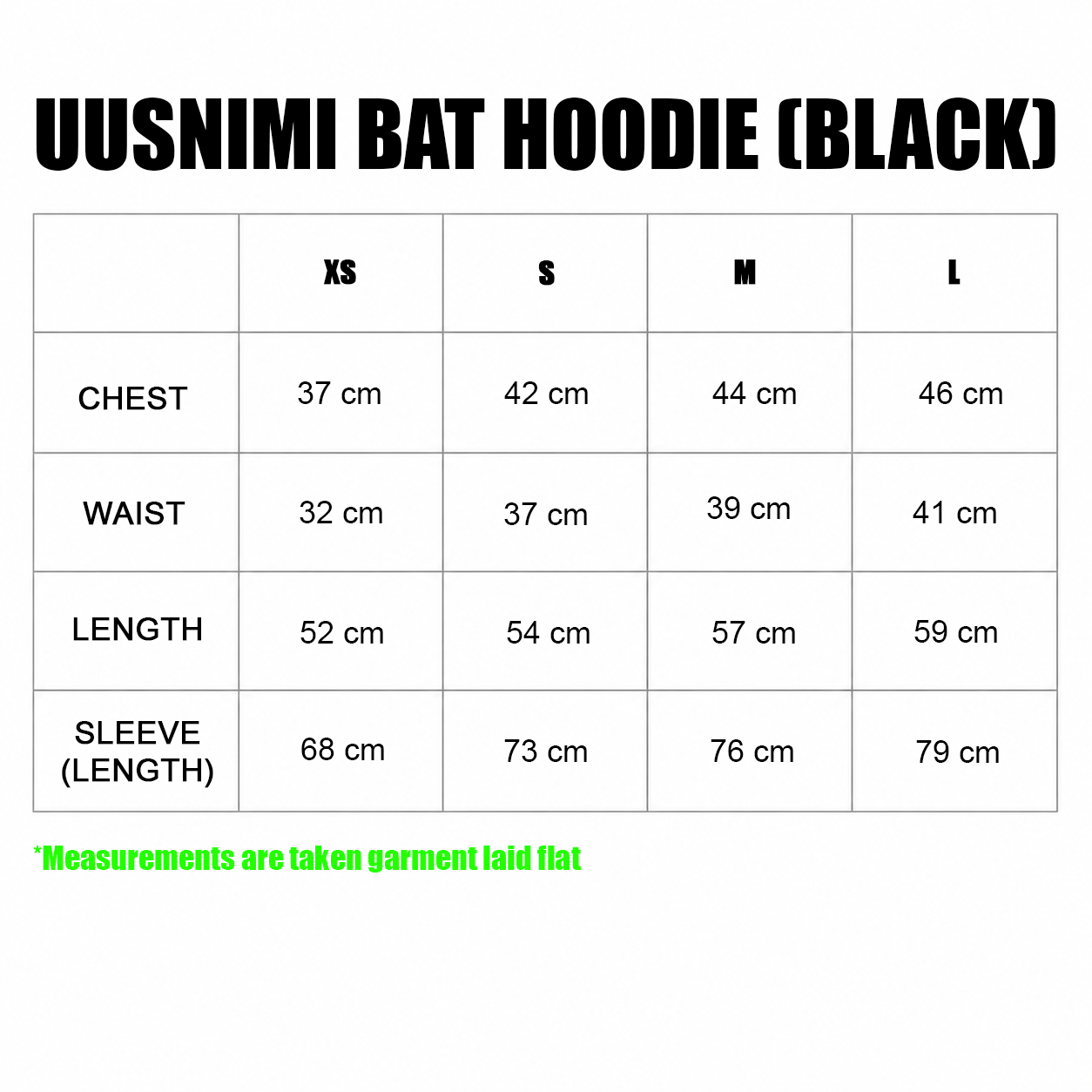 Bat hoodie (black)